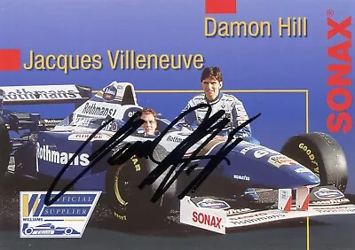 Damon Hill Hand Signed Sponsors Card (150x105mm). • £19.99