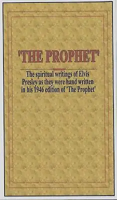 BOOKLET W/copy Of Notes Elvis Wrote In THE PROPHET Book Personal Owned Relic • $27.95