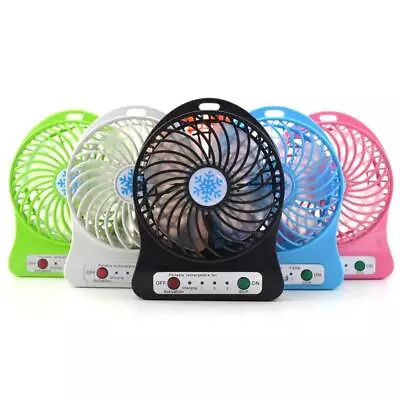 3 Speeds Mini Desk Fan Battery USB Powered Home Bedroom Desktop Portable  I6C4 • $4.34