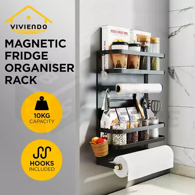 $29.99 • Buy Fridge Magnetic Rack Kitchen Multifunction Hanging Storage Rack Organiser Shelf