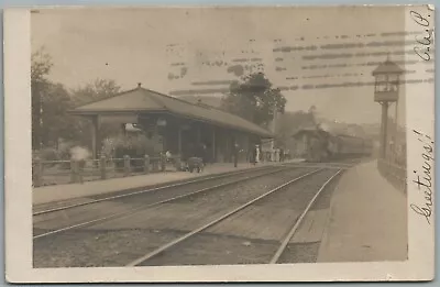 Upper Montclair Nj Railroad Station Railway Antique Real Photo Postcard Rppc • $49.99