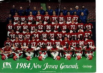 VINTAGE ORIGINAL 1984 NEW JERSEY GENERALS  8.5x11 TEAM PHOTO HERSCHEL WALKER • $25