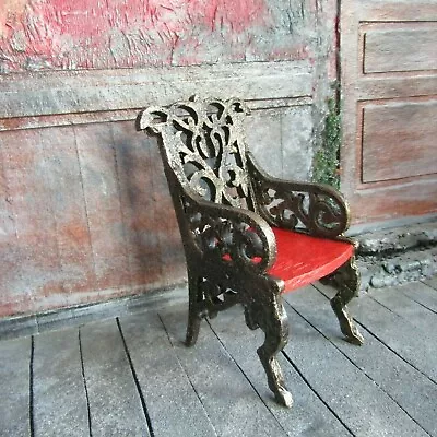 Miniature Chair Haunted Dollhouse Victorian Gothic Furniture Halloween Handmade • $10