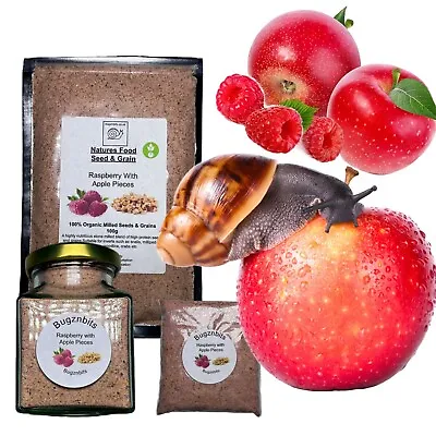 Giant African Land Snail Food Snail Mix 100% Organic Raspberry & Apple Pieces • £3.49