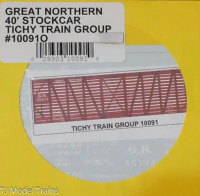 Tichy Train Group O #10091O Great Northern 40' Stockcar (Decal) • $5.40