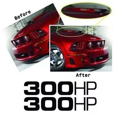 300 HP Hood Scoop Decal / Sticker Metro Auto Fits 05-08 Mustang GT MG 6902 • $7.99