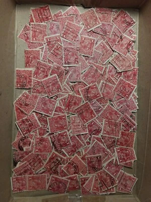 $36 • Buy Australian Stamps KGV 1d Red Single Watermark - 200 Mix Shades/postmarks (1)