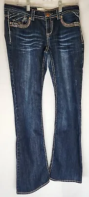 £19.56 • Buy Hydraulic Gramercy Women's Size 10 Low Rise Boot Cut Thick Stitch Denim Jeans