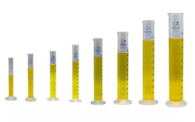 Graduated Cylinder Measuring 10 Ml - 2000 Ml Borosilicate Glass 3.3 HDA • $173.32