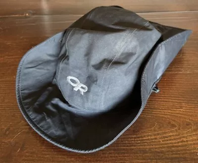 OUTDOOR RESEARCH Gore-Tex Waterproof BLACK Seattle Sombrero Sun Rain Hat Medium • $20