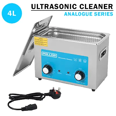 4L Ultrasonic Cleaner With Temperature Control And Timer Cleaning Bath • £89.99