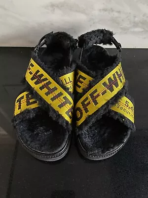 OFF-WHITE C/o Virgil Abloh Industrial Yellow Belt Sandal Size 37 • $295