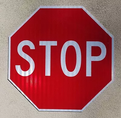 STOP SIGN NEW HIGH INTENSITY REFLECTIVE METAL -  Municipal/DOT Approved 30 X 30 • $71.39