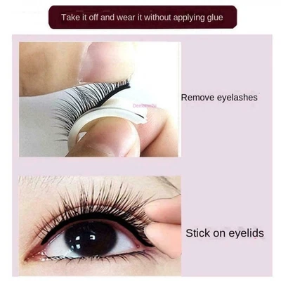 £2.40 • Buy 2pcs False Eyelashes No Magnetic Eyelashes Self Adhesive Natural Effect T6D0
