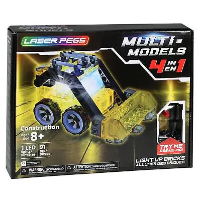 Laser Pegs Multi Models 4 In 1 Construction 1 Light Up LED Brick 91 Pieces • $19.34