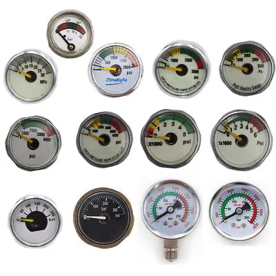 HPA Compressed Air Hand Pump Mini Micro Pressure Gauge Manometer Manometer M10*1 • $3.99