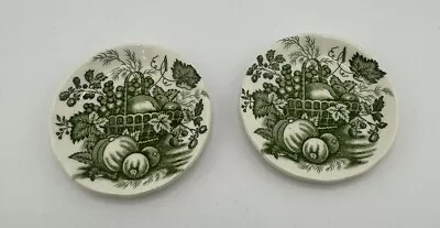 Mason's Fruit Basket  England Green  Butter Dish Set Of 2 • $21.08