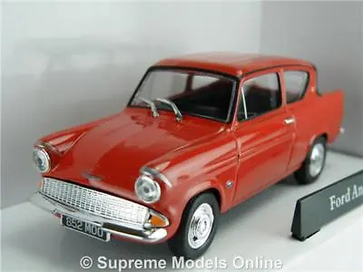 Ford Anglia Model Car Red 1:43 Scale Cararama Cr040 Issue 251xnd 60's K8q • $36.19