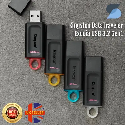£10.95 • Buy Kingston USB 3.2 DataTraveler Exodia 32GB 64GB 128GB Flash Drive Memory Stick