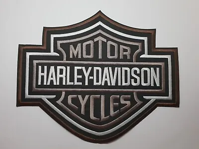 $49.99 • Buy HUGE HARLEY DAVIDSON Iron On Or Sew On Back Patch Large Logo Cut Biker HD Shield