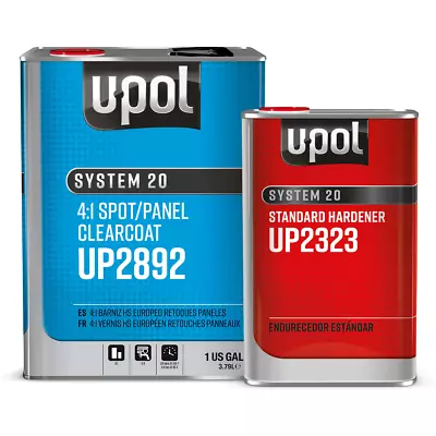 U-POL 2892 + 2323 Euro Spot/Panel Clearcoat Gallon Kit W/ Standard Hardener • $79.38