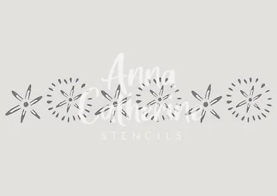 Modern Daisy Border Pattern Stencil 190 Micron Mylar Floral Flowers Repeating • $10.42