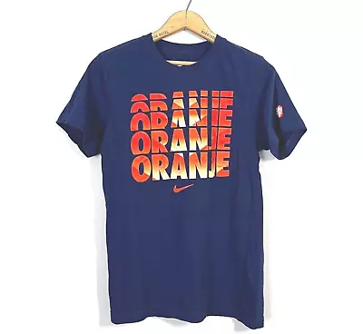 NIKE Shirt Mens Small ORANJE Holland Netherlands KNVB Soccer Crew Neck T-Shirt • $19.99