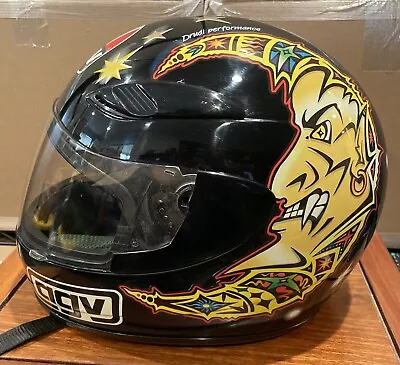 Vtg. AGV Valentino Rossi Drudi Performance Helmet Nice 2000 With Racing Design • $120