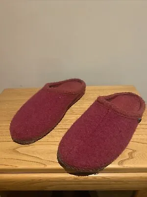 Haflinger Slippers Red Ladies Size Uk 7 • £10