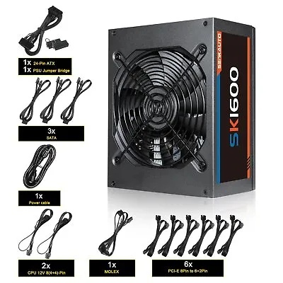 1600w Mining Power Supply Fully Modular PSU For ATX PC Case & Mining Rig • $95.99