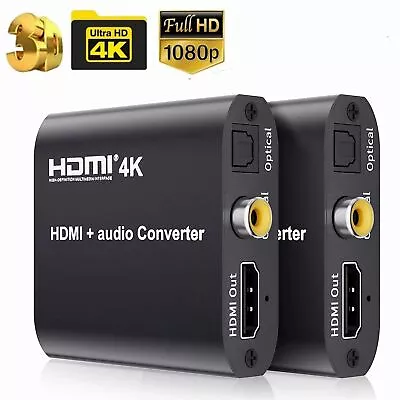 UHD 4K HDMI Audio Extractor Splitter 5.1 HDMI To Toslink SPDIF Coaxial Converter • $23.74
