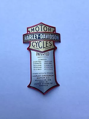 Harley Patented Curved Metal Emblem FXSTS FLSTS Springer MADE IN USA • $20.99