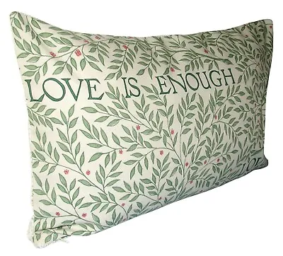 William Morris Love Is Enough Thyme & Parchment Bolster Cushion Cover • £24.95