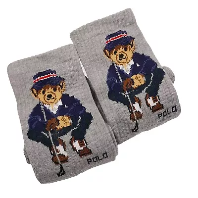 Polo Golf Ralph Lauren Men's Polo Bear Crew Socks Gray Heather Size 10-13 • $18