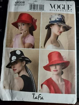 Vogue V9308 Misses & Children's Hat Pattern All Sizes Uncut • $16.95