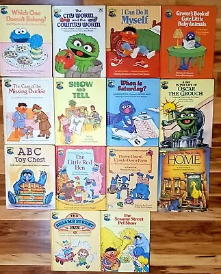 Vintage SESAME STREET Book Club Hardcover Books 1980s - Lot Of 14 BOOKS - VGUC • $22