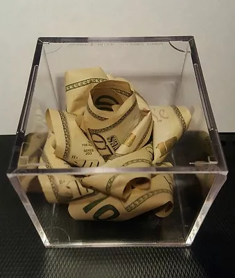 $50 Origami Money Rose In Display Cube • $75