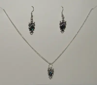 18  Abalone Owl Necklace With Matching Earrings • $11.95