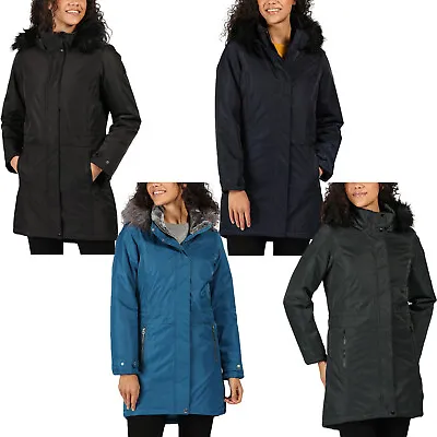 £39.20 • Buy Regatta Womens Lexis Waterproof Insulated Fur Trimmed Hooded Parka Jacket Coat