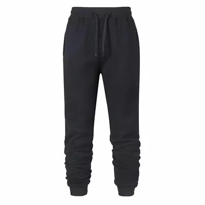 Trousers Solid Color Straight Unisex Ankle Length And Elastic Waist Jogger Pants • $33.79