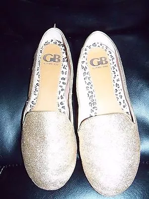 Gianni Bini Gold Sequin Slide Flats Shoes Size 8.5M Women's NWOB • $22.94