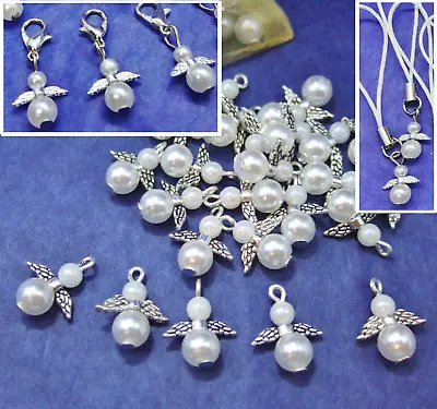 £3.75 • Buy 12-100 Guardian Angel / Fairy Charms - Plain, Clasp Or Lanyard - Xmas Tree Gifts
