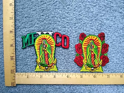 Lot Of 2 Rare Mexico Our Lady Of Guadalupe Iron On Patches  Free Shipping • $4.99