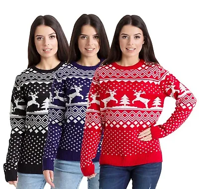 $15.83 • Buy Womens Sweater Christmas Pullover Holiday Long Sleeve Ugly NWT Red Xmas Jumper