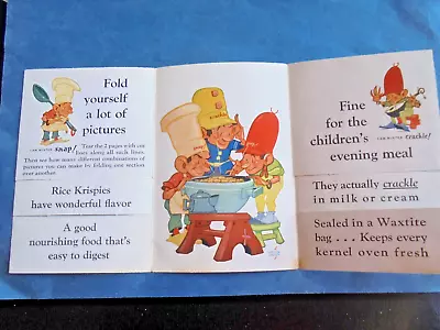 1933 Rice Krispies Premium Flip Book Snap Crackle Pop Kellogg’s By Vernon Grant • $9.99