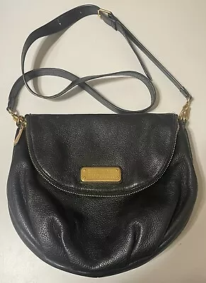 MARC JACOBS Black Leather Crossbody Bag Purse FREE SHIPPING • $19.99