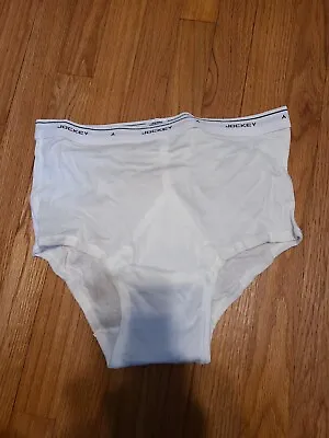 NOS Vtg 90s Jockey Cotton Tricot Y-Front Fly Brief Medium M Underwear Mens 38 • $7