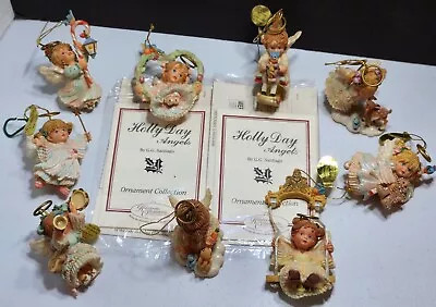 Vintage Holly Day Angels  Beautiful Ornaments • $100.50