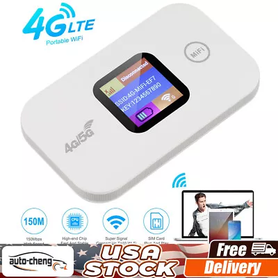 Wireless SIM 4G LTE Mobile Broadband WiFi Router Portable Modem Hotspot New • $23.68