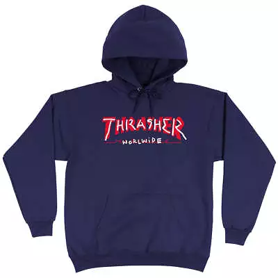 Thrasher - Trademark Hoodie Navy • $149
